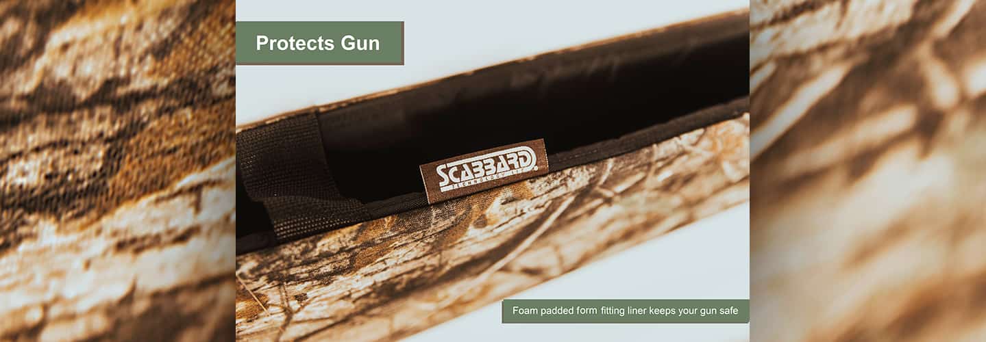 Scabbard: Protects Guns. Foam padded form fitting liner keeps your guns safe.