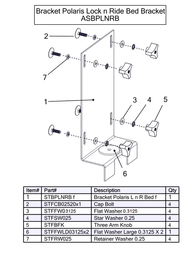 Polaris® Lock ‘N’ Ride Bedbracket - Image 2