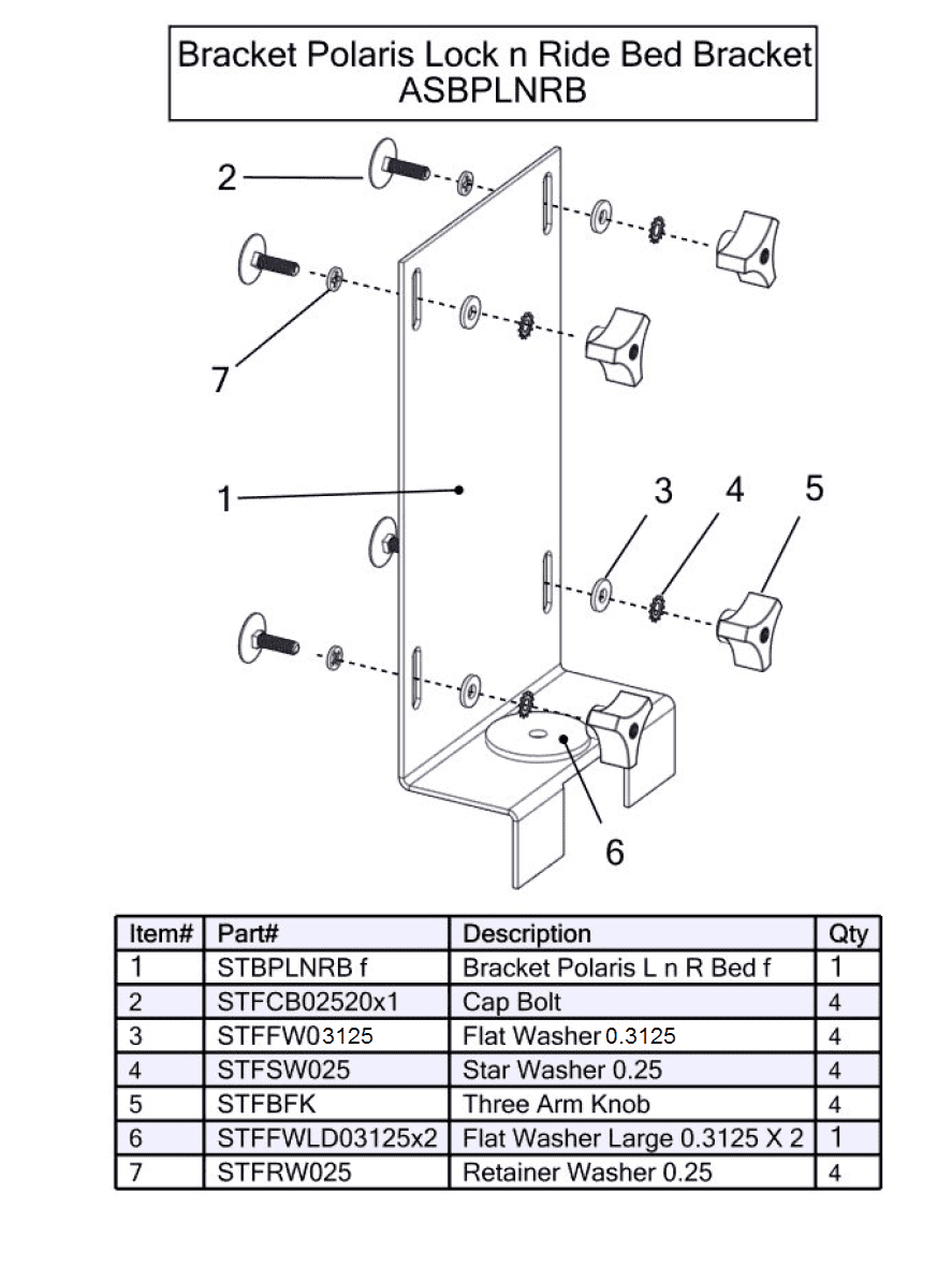 Polaris® Lock ‘N’ Ride Bedbracket - Image 2